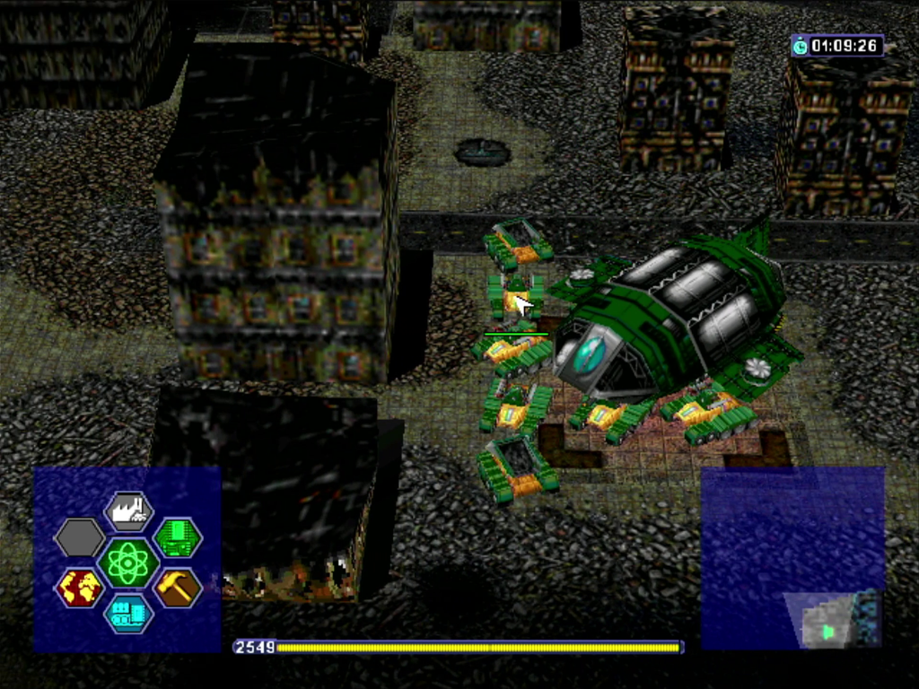 Transporter delivers units to the mission location in Warzone 2100 original game version