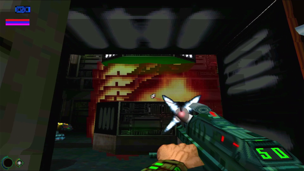 Ugly explosion with ugly gun fire and ugly circular effect