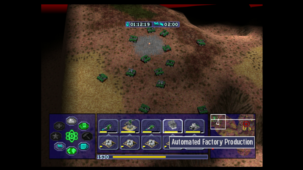 Player waits for researches to complete in Warzone 2100 PSX version