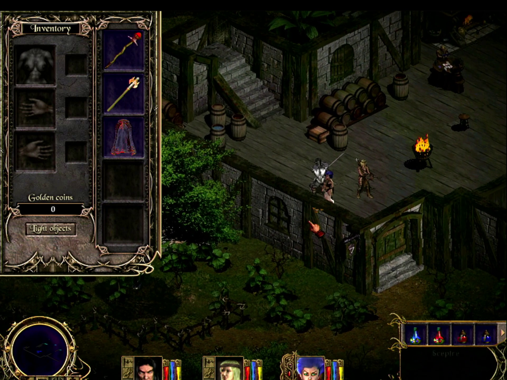 Inventory of a female character in Nightstone