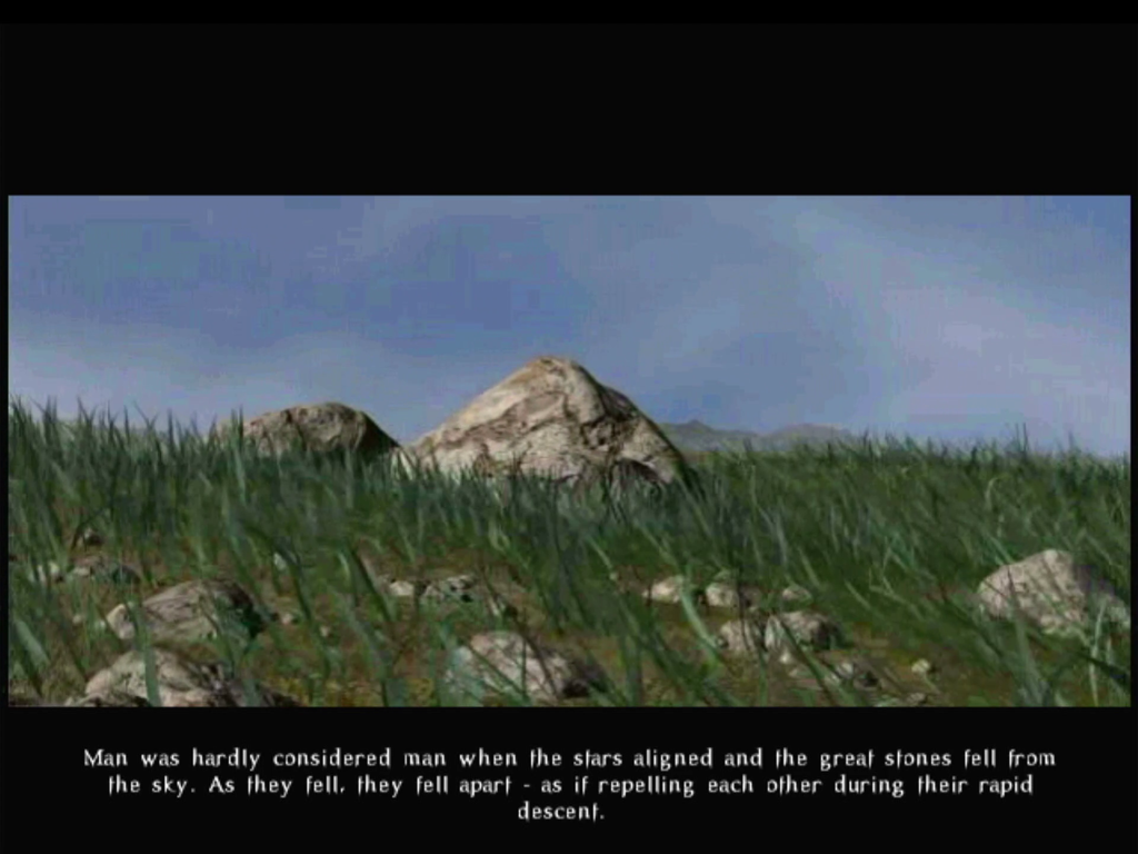 Screenshot from an intro animation of the game Nightstone