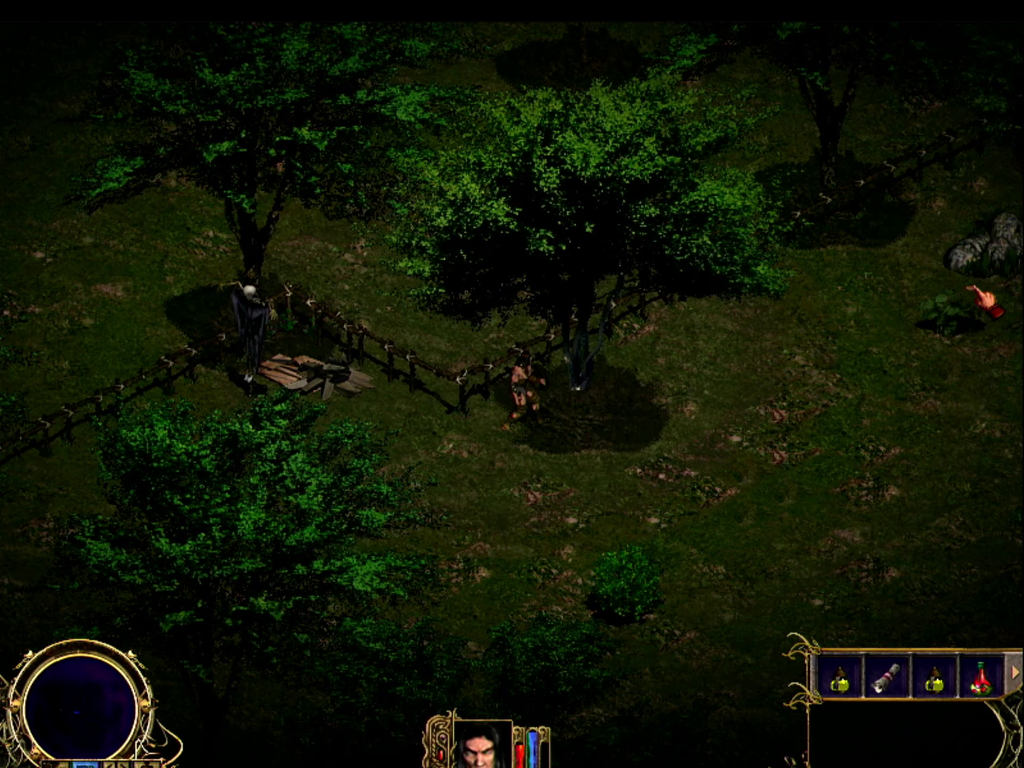 Nightstone: Warrior is getting through the forest where fence doesn't allow you to cross the level's borders