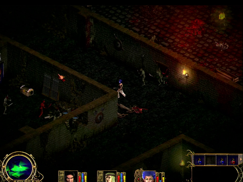 Nightstone: mage in the dungeon is killing skeletons