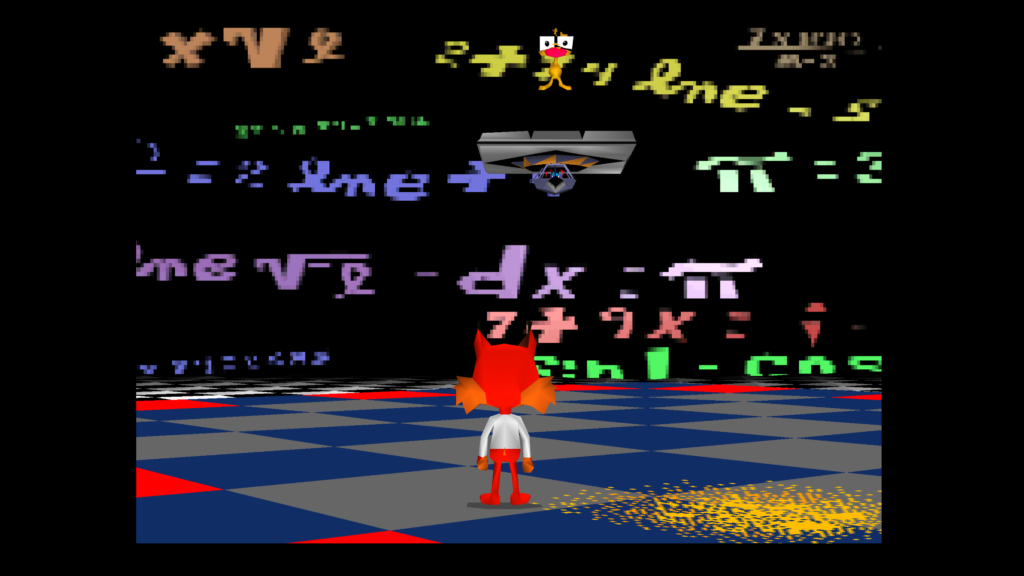 Bubsy is fighting the first - boss mr. Smart