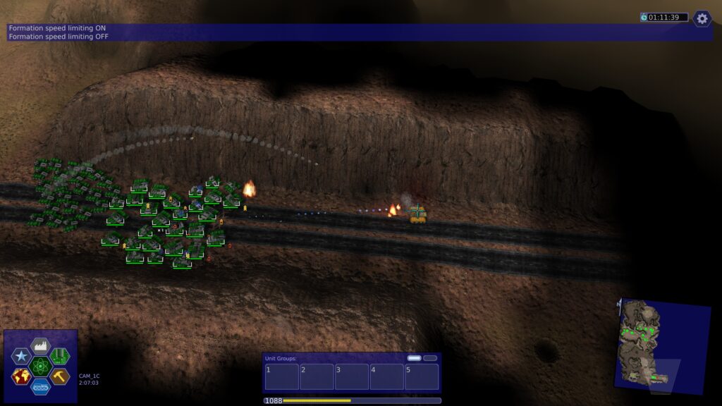 Warzone 2100 mission 6, the canyon