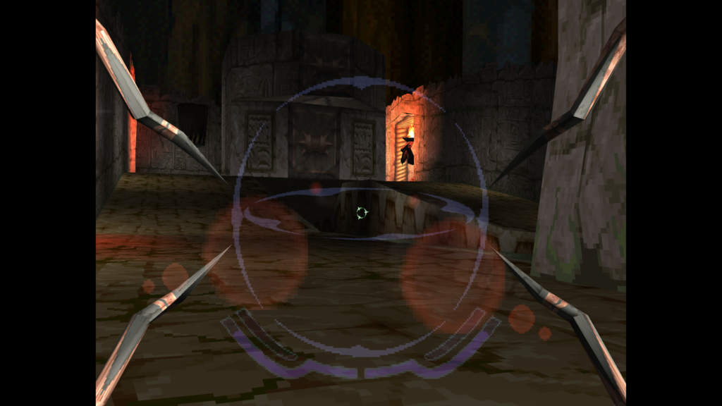 Dark corridors of the second level in the game Shadow Master