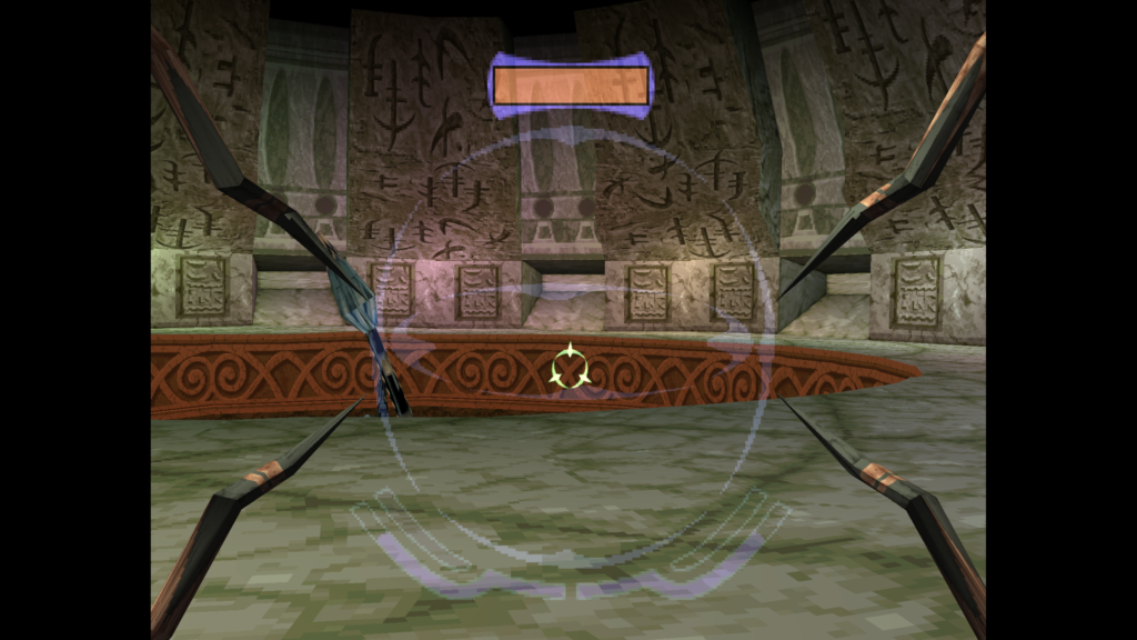 Circular boss arena in the game Shadow Master