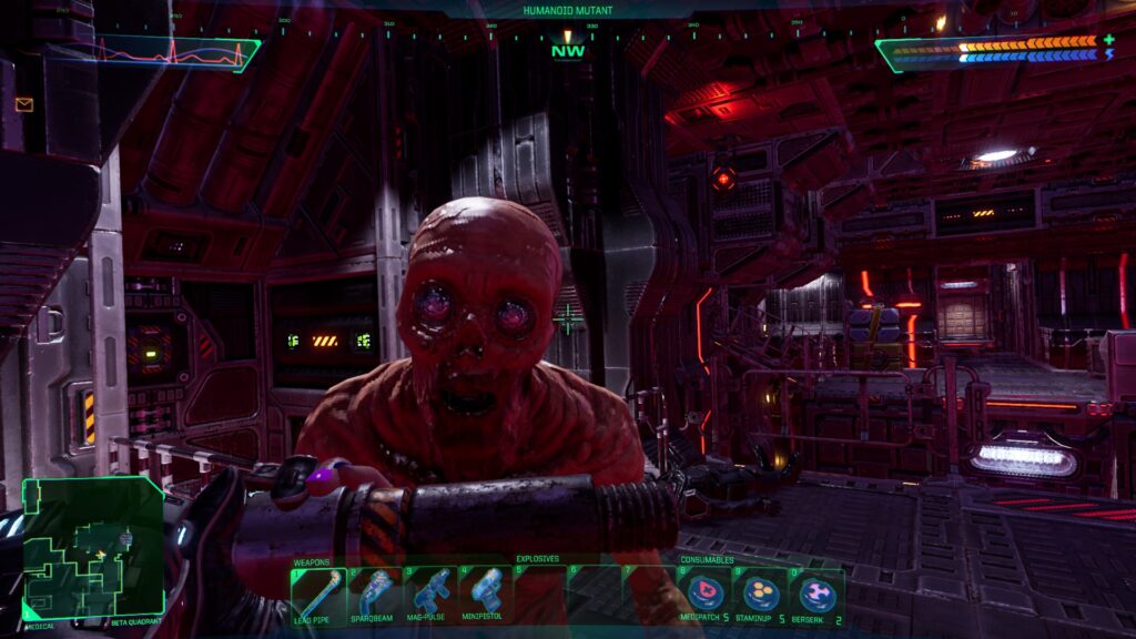 Ghoul attacks a player in a game System Shock