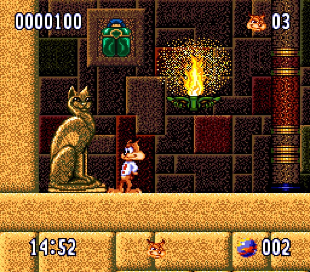Bubsy enjoys to look of Sphynx