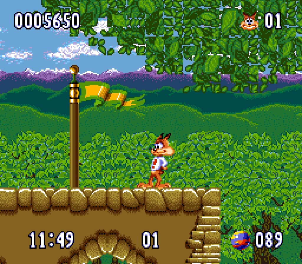 Both me and Bubsy don't understand the change of music near a flag at medieval themed level