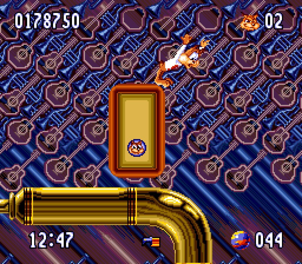 Bubsy at music themed level